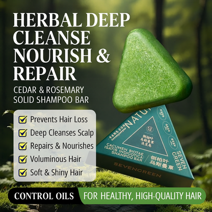 🌿 SEVEN GREEN™ – The Herbal Shampoo Bar That Transforms Your Hair Naturally