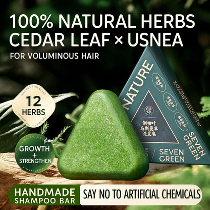 🌿 SEVEN GREEN™ – The Herbal Shampoo Bar That Transforms Your Hair Naturally